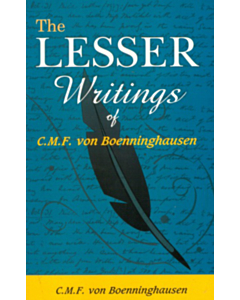 Lesser Writings C f Von Boenninghausen